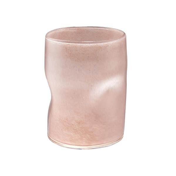 Unbranded Belfort Colored Glass 5.5 in. Decorative Vase in Light Pink - Small