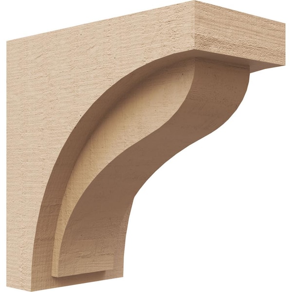 Ekena Millwork 5 in. x 10 in. x 10 in. Classic Helena Rough Cedar Woodgrain TimberThane Corbel, Primed Tan