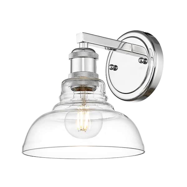 Golden Lighting Carver 3-Light Chrome Transitional Vanity Light Golden Lighting Carver 3-Light Chrome Transitional Vanity Light