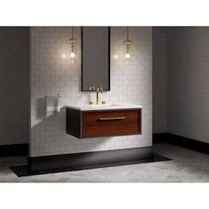 Lodern 37 in. W x 22.4 in. D x 15.2 in. H Bathroom Vanity Cabinet without Top in Slate Grey
