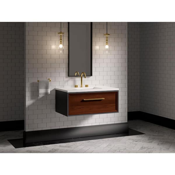 KOHLER Lodern 37 in. W x 22.4 in. D x 15.2 in. H Bathroom Vanity Cabinet without Top in Slate Grey