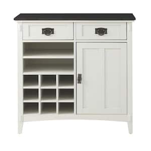 Artisan 36 in. 2-Drawer Wood Bar Cabinet in White