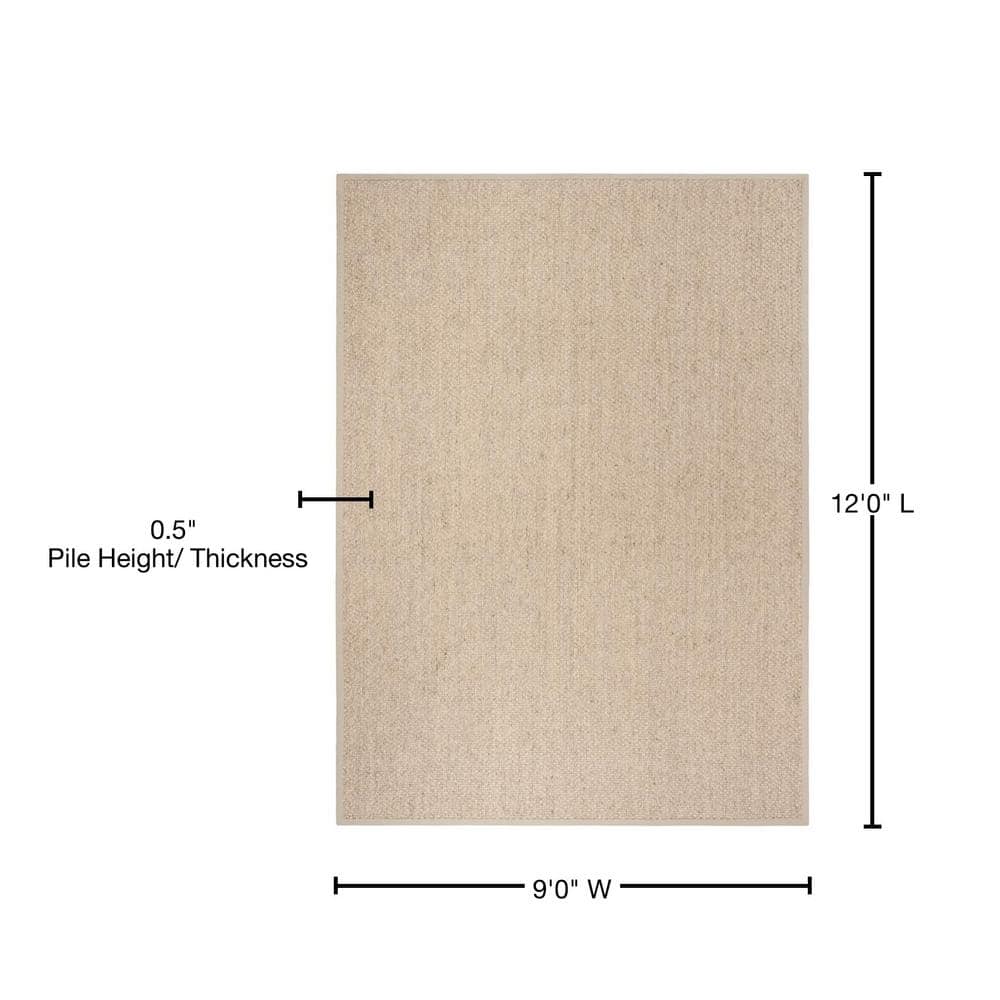 Eco-Friendly Marble & Cotton Blend Hand-Knotted Area Rug, 9' x 12'
