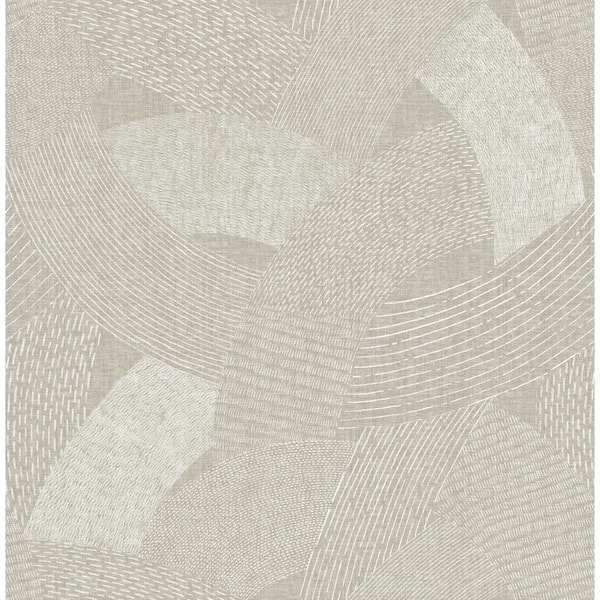 A-Street Prints Tania Light Brown Woven Abstract Matte Paper Non-Pasted Wallpaper