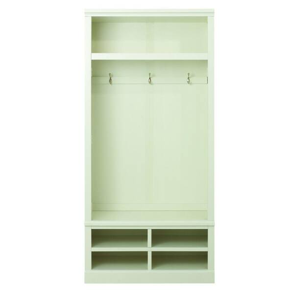 Home Decorators Collection Shutter 74 in. H x 34.5 in. W x 18 in. D Modular Open Large Center Open Locker in Polar White