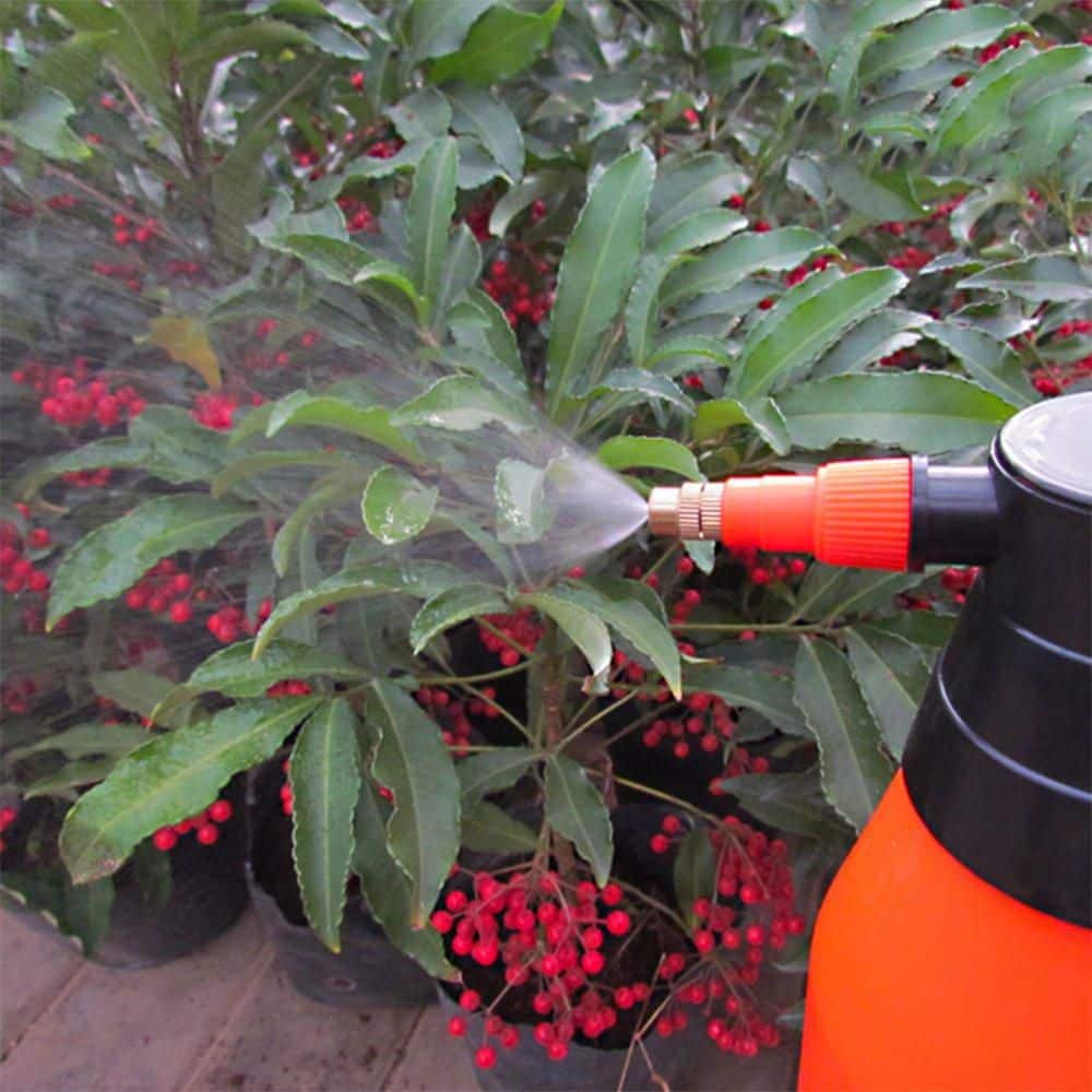 35 OZ Red and Black Handheld Pressure Sprayer with Adjustable Nozzle