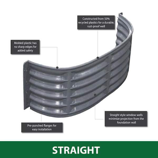 SHAPE PRODUCTS 37 in. W x 12 in. D x 12 in. H Straight Plastic Area ...