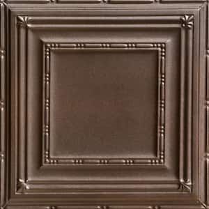 Eyelet Bronze 2 ft. x 2 ft. Decorative Tin Style Lay-in Ceiling Tile (48 sq. ft./Case)