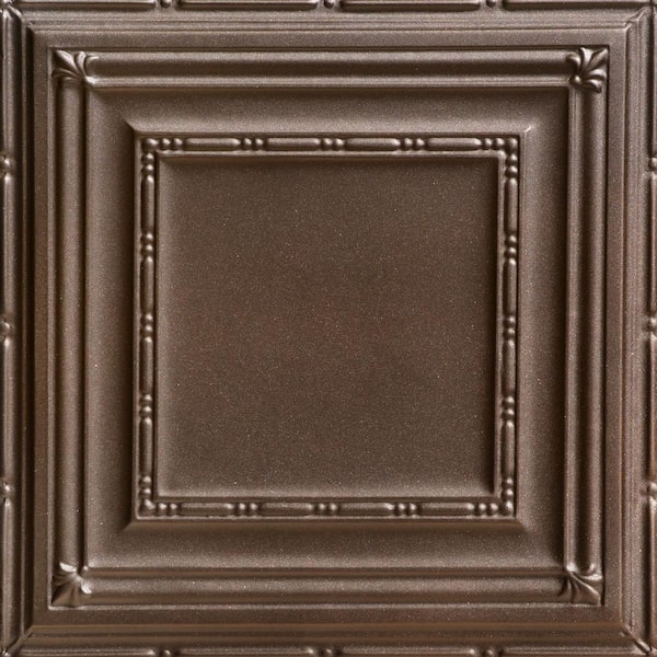 Eyelet Bronze 2 ft. x 2 ft. Decorative Nail Up Tin Ceiling Tile (24 sq. ft. /Case)