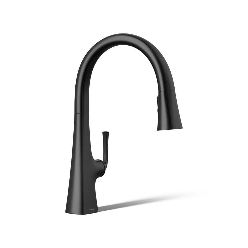 KOHLER Graze Single-Handle Pull-Down Sprayer Kitchen Faucet with 3