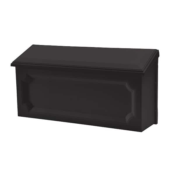 Gibraltar Mailboxes Windsor Black, Small, Plastic, Wall Mount Mailbox