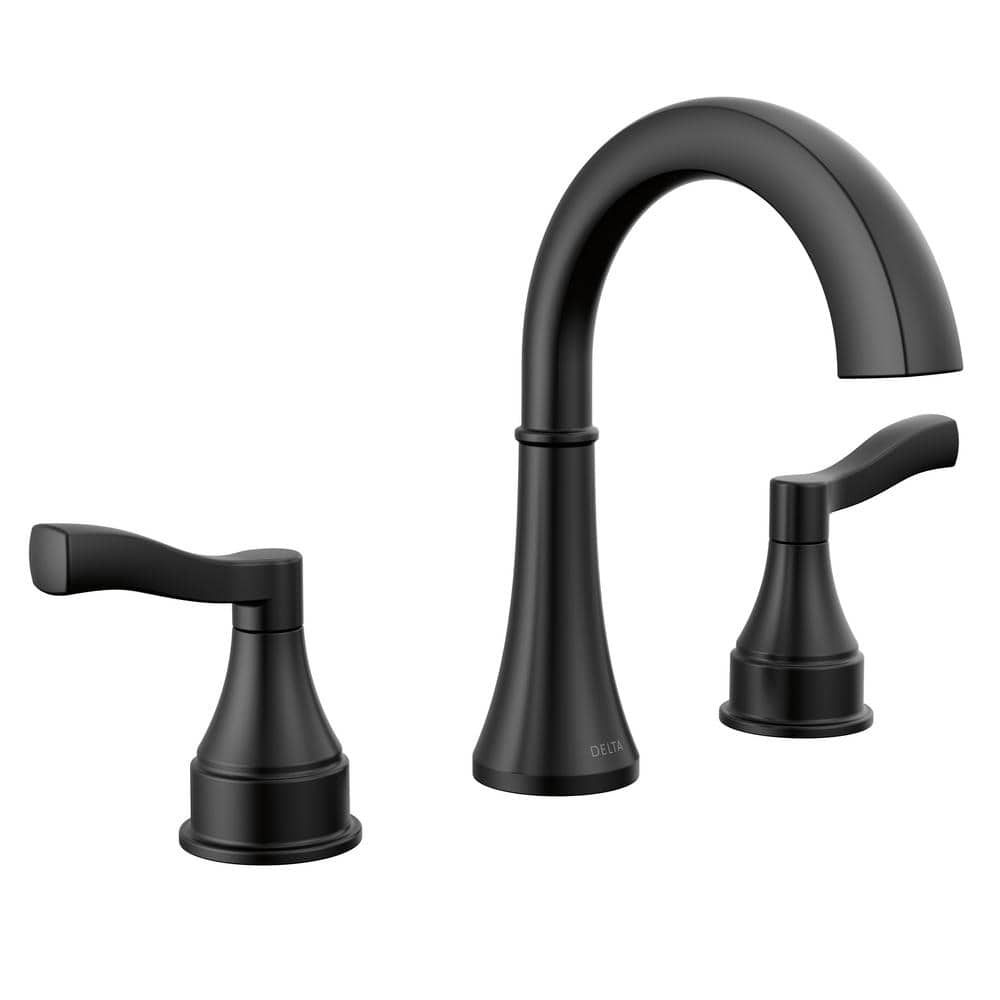 Delta Faryn 8 in. Widespread Double Handle Bathroom Faucet in Matte ...