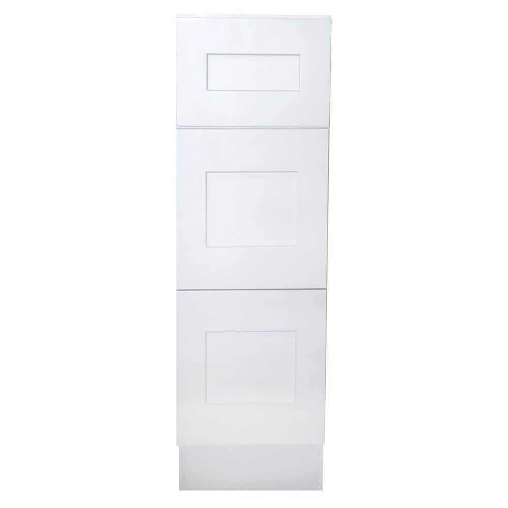 Ready to Assemble Shaker 21 in. W x 21 in. D x 34.5 in. H Vanity Cabinet with 3 Drawers in White price history on PriceWatchPro