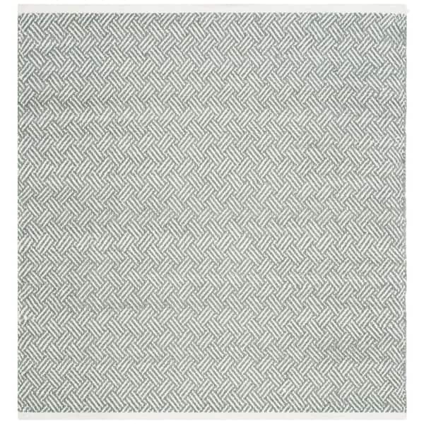 SAFAVIEH Boston Grey 6 ft. x 6 ft. Square Gradient Geometric Solid Area Rug