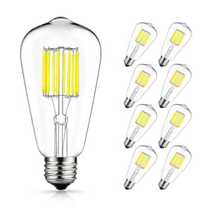 ST64 E26 Medium Base 80 Watt Equivalent Vintage LED Edison Filament Light Bulb in Neutral White (8-Pack)