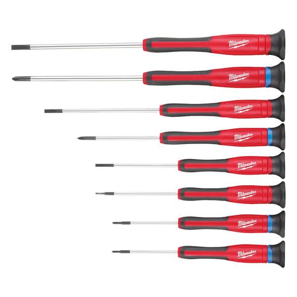 Milwaukee - Precision Phillips-Slotted Screwdriver Set (8-Piece)