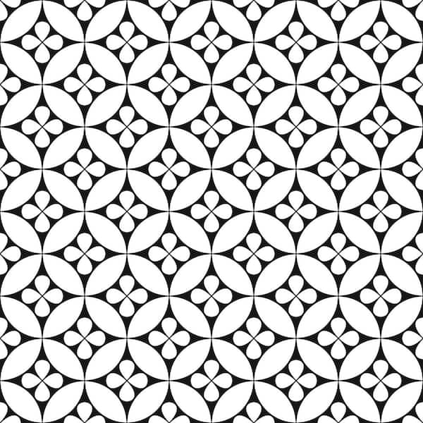 Take Home Sample Fleur Black 6 in. W x 6 in. L Residential Vinyl Tile Flooring