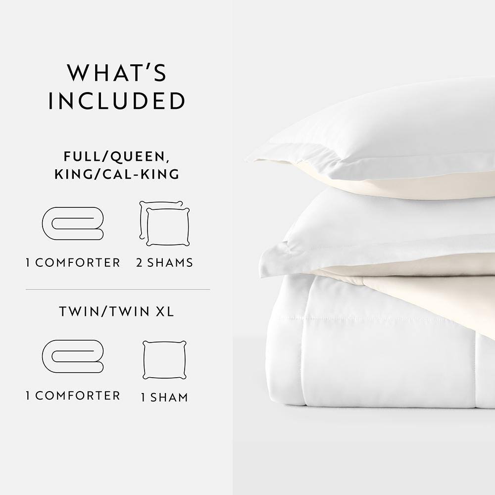 King White Down Alternative Reversible Microfiber Comforter Set