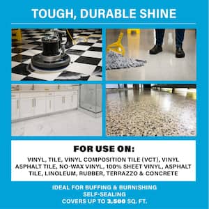 1 Gal. High Gloss Wet Look Floor Finish Protects and Restores Floor Shine, Use on Vinyl, Tile, Linoleum and Rubber