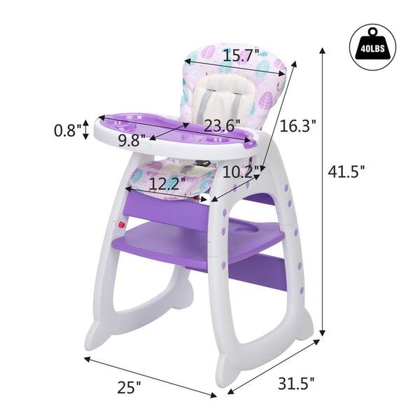 purple high chair