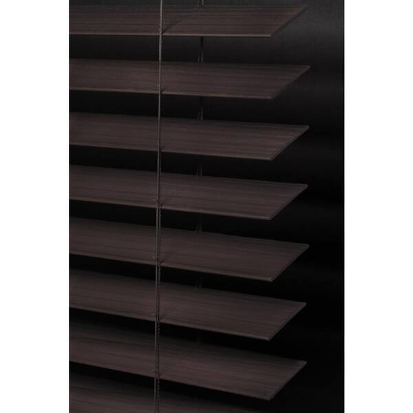 52x48 Inch Espresso Faux Wood Blind Cordless Room Darkening Privacy Window Shade 52x48 Inch Espresso Faux Wood Blind Cordless Room Darkening Privacy Window Shade