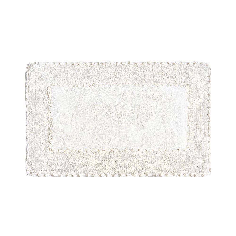 20 in. x 34 in. Ivory Cotton Ruffle Bath Rug price history on PriceWatchPro