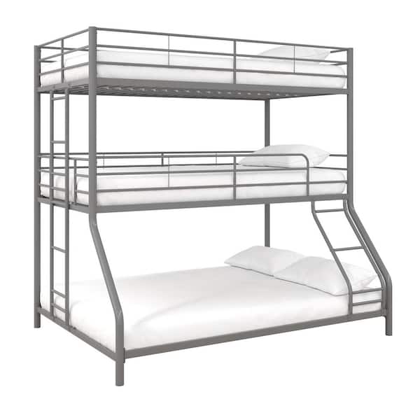 Dhp Cormac Silver Metal Twin Full, How To Make A Metal Triple Bunk Bed Plans Pdf