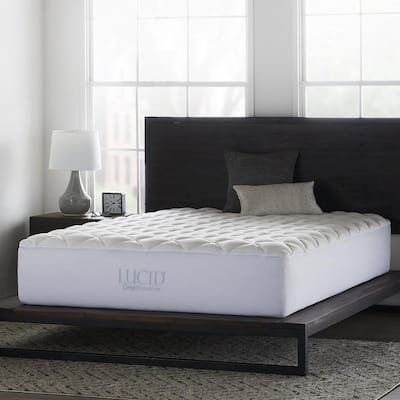 Lucid Comfort Collection PureFlow 14in. Plush Gel Memory Foam Tight Top ...