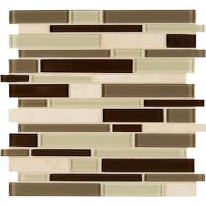Sonoma Valley Interlocking 12 in. x 12 in. x 4 mm Textured Stone Glass Mesh-Mounted Mosaic Tile (20 sq. ft./Case)