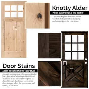Krosswood Craftsman Rustic Knotty Alder Prehung Entry Door