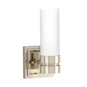 Como 1-Light Polished Nickel Wall Sconce with No Additional Features