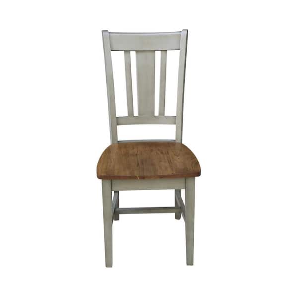 International Concepts San Remo Hickory/Stone Solid Wood Chair (Set of 2)