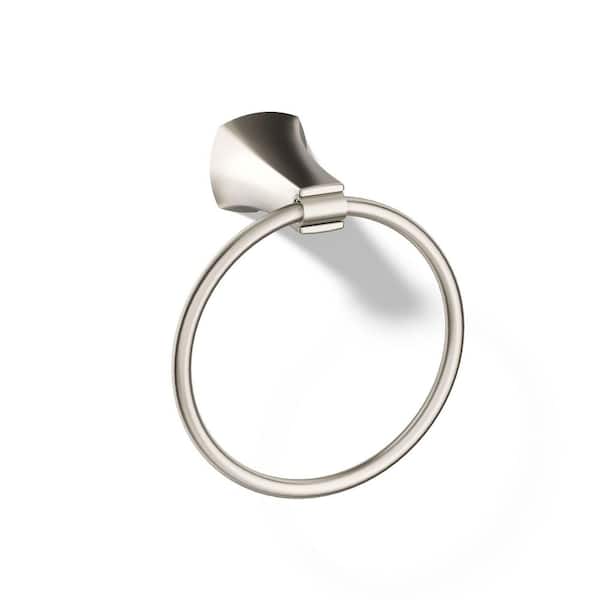 Rubicon Wall-Mount Towel Ring in Vibrant Brushed Nickel
