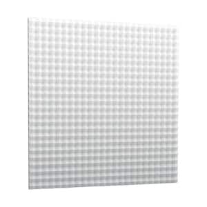 7/8 in. x 3-1/4 ft. x 3-1/4 ft. Slope Primed White Polyurethane 3D Decorative Wall Paneling (1-Pack)