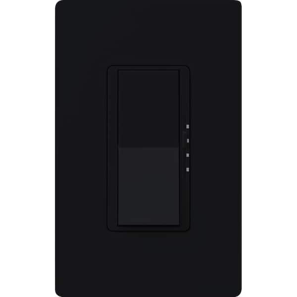 Diva 3-Speed Rocker Fan Control and Light Switch, Single-Pole, 1.5A Fan/1A LED, Black (DVFSQ-LF-BL)