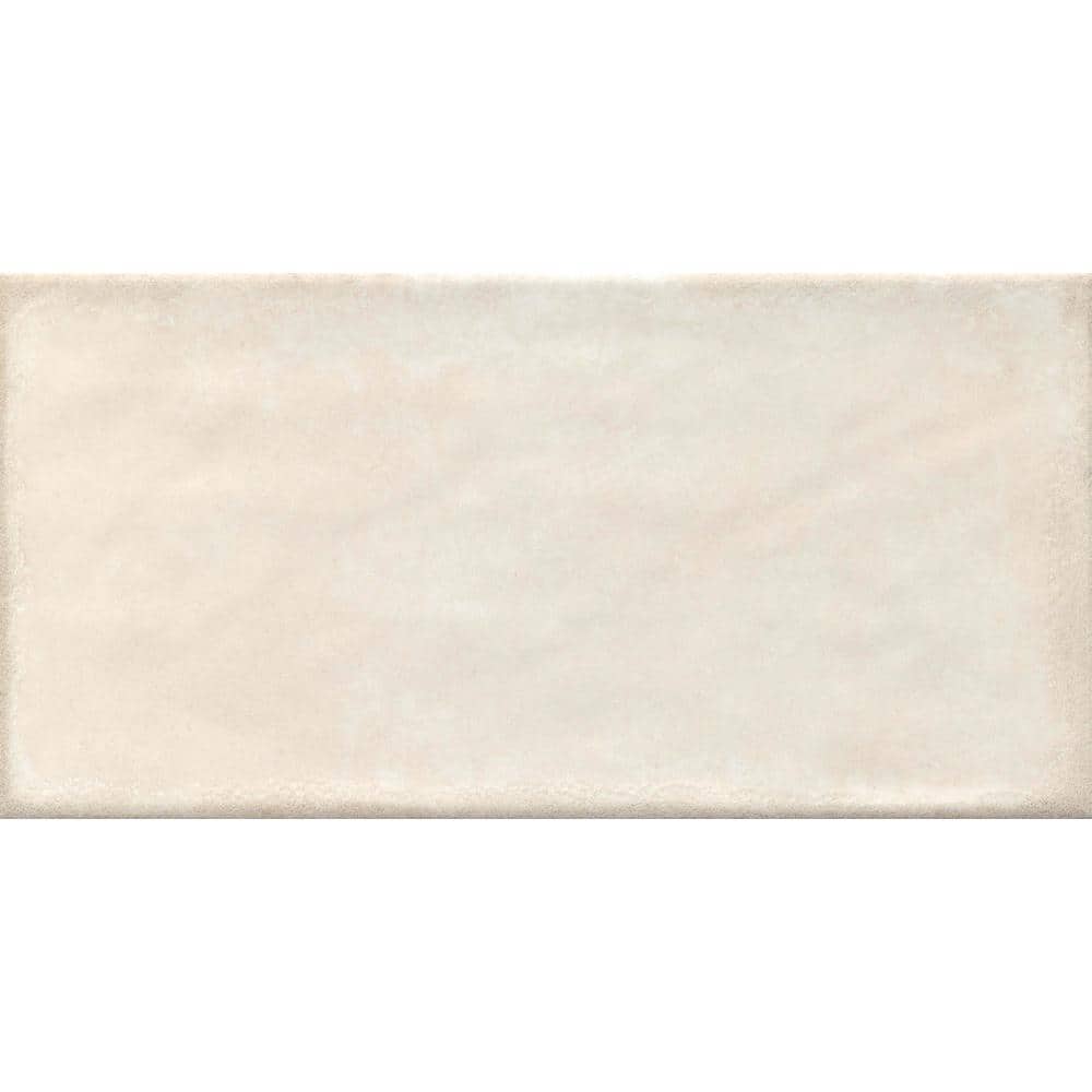 Exhale Blanco 5.91 in. x 12.44 in. Glossy Porcelain Floor and Wall Tile (9.