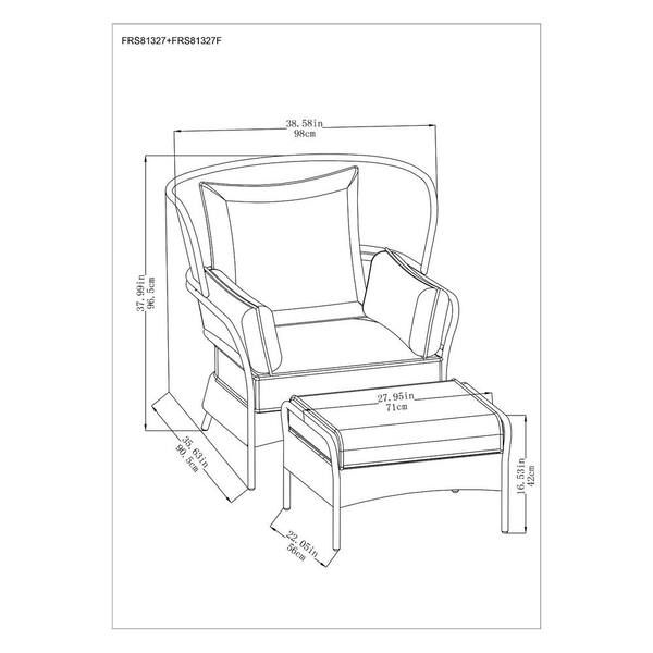 Tozey Chillrest Linen Gray Wicker Patio Recliner Chair with Beige Cushion  V-LCR22-0007-4BG - The Home Depot