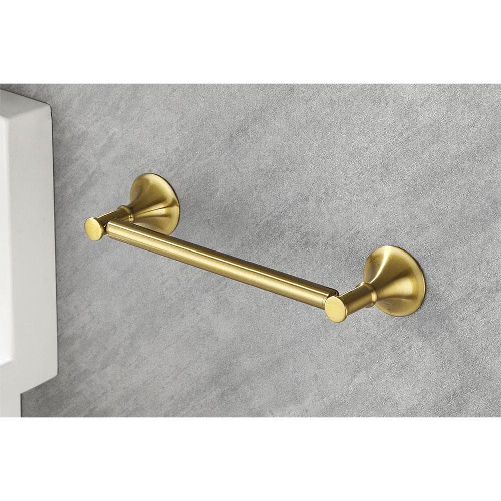 Brushed Gold 6-Piece Brass Bathroom Hardware Set