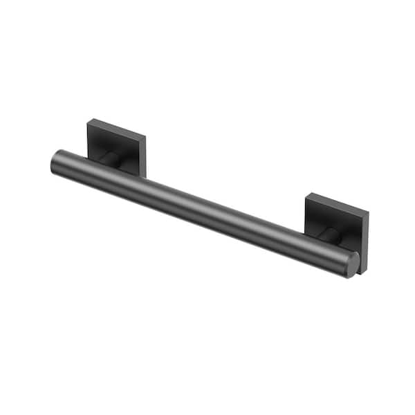 Elevate 12 in. x 1.25 in. Concealed Screw Grab Bar in Matte Black
