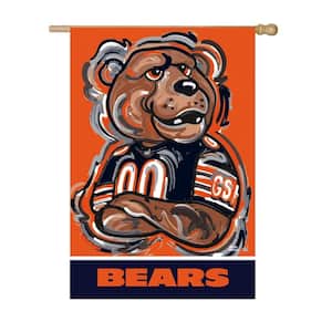 29 in. x 43 in. Chicago Bears Justin Patten Artwork Mascot House Flag