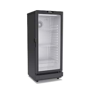 6.0 cu. ft. Commercial Upright Display Refrigerator Glass Door Beverage Cooler in Black