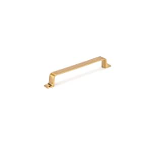 Ronda Collection 6 5/16 in. (160 mm) Aurum Brushed Gold Modern Rectangular Cabinet Bar Pull
