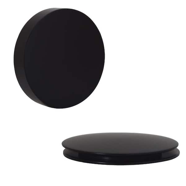 Westbrass 3 in. Round Handle Tub Trim for Cable Drive Bath Waste Drain in Matte Black