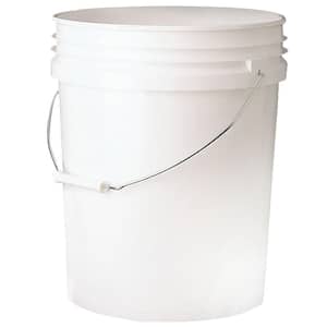 Choice 64 oz. White Food Bucket with Lid - 35/Pack