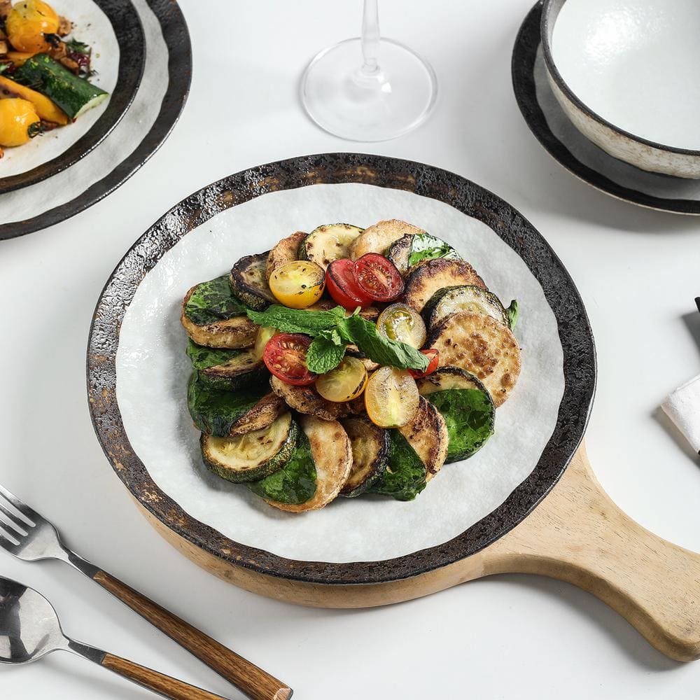 Stone Lain Lucy Beige Porcelain 16-Piece Dinnerware Set
