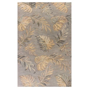 Palm Tropic Grey 5 ft. x 8 ft. Area Rug