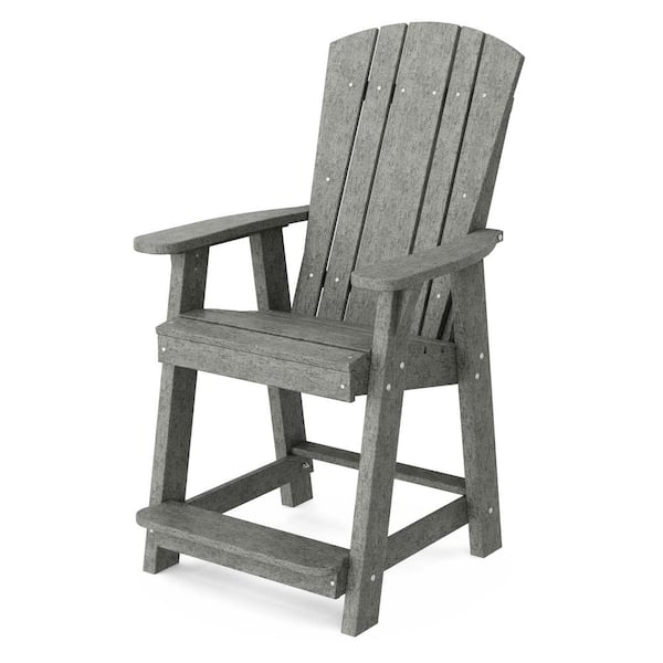 Wildridge Heritage Dark Gray Plastic Outdoor Balcony Chair