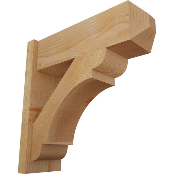 Ekena Millwork 8 in. x 24 in. x 24 in. Olympic Craftsman Rough Sawn Douglas Fir Outlooker