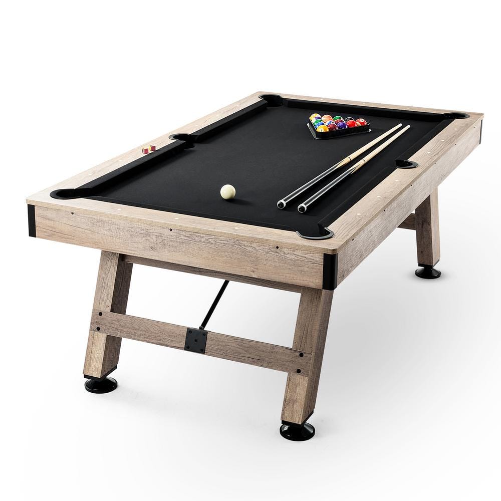 VEVOR Billiards Table, 7 ft. Pool Table, Adjust Legs Stable Billiards Table, Pool Table Set Includes Balls, Cues, Chalks