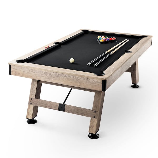 Billiards Table, 7 ft. Pool Table, Adjust Legs Stable Billiards Table, Pool Table Set Includes Balls, Cues, Chalks